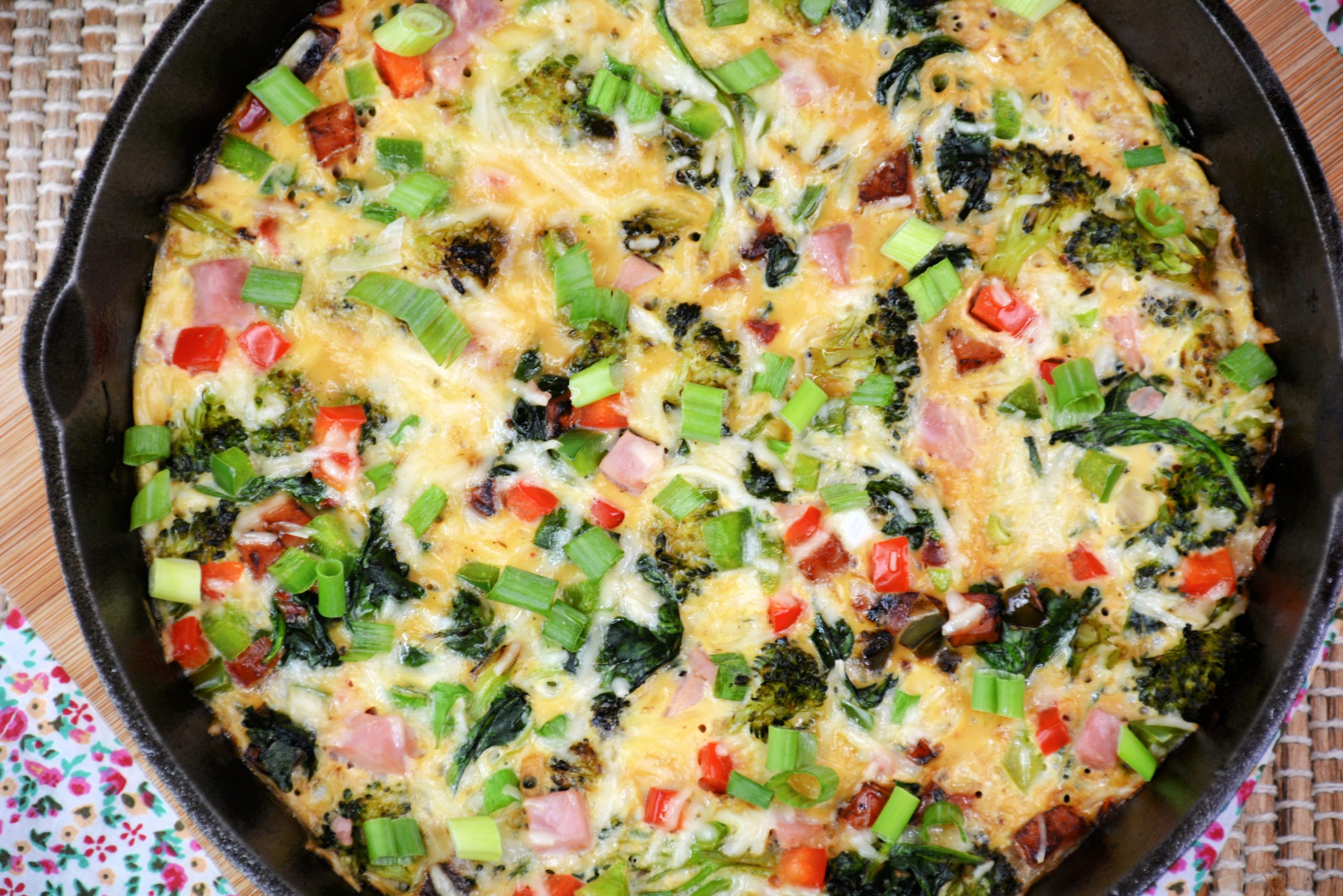 Veggie Baked Omelette In A Cast Iron Skillet - Petros on the Prairies