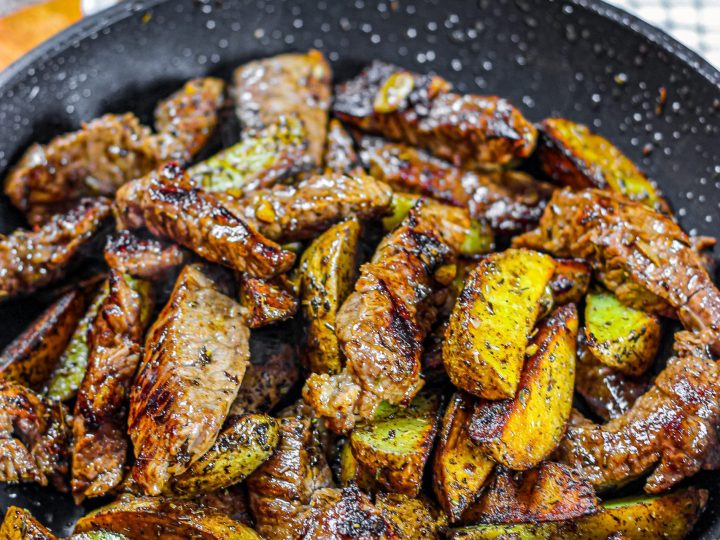 Skillet Steak and Potatoes - Keeping It Relle