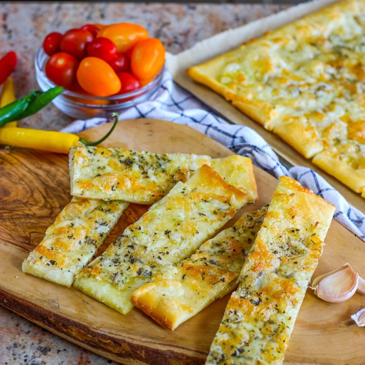 Homemade Cheesy Garlic Breadsticks