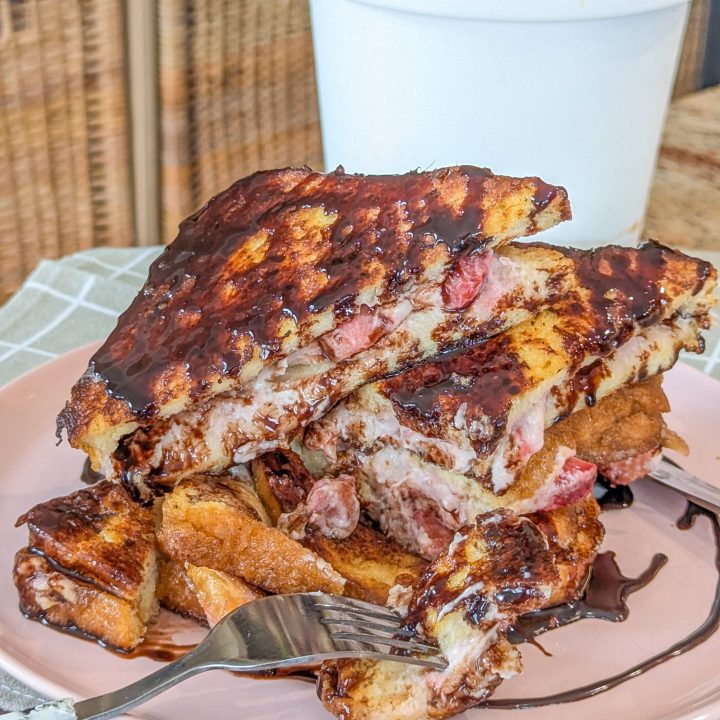 Strawberry and cream cheese stuffed French toast