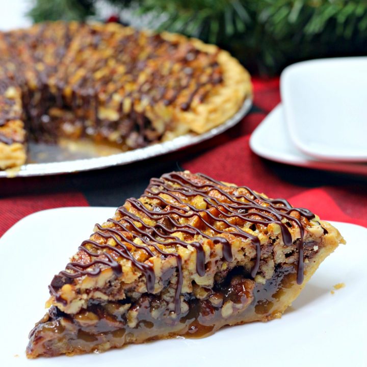 Chocolate Pecan Turtle Pie