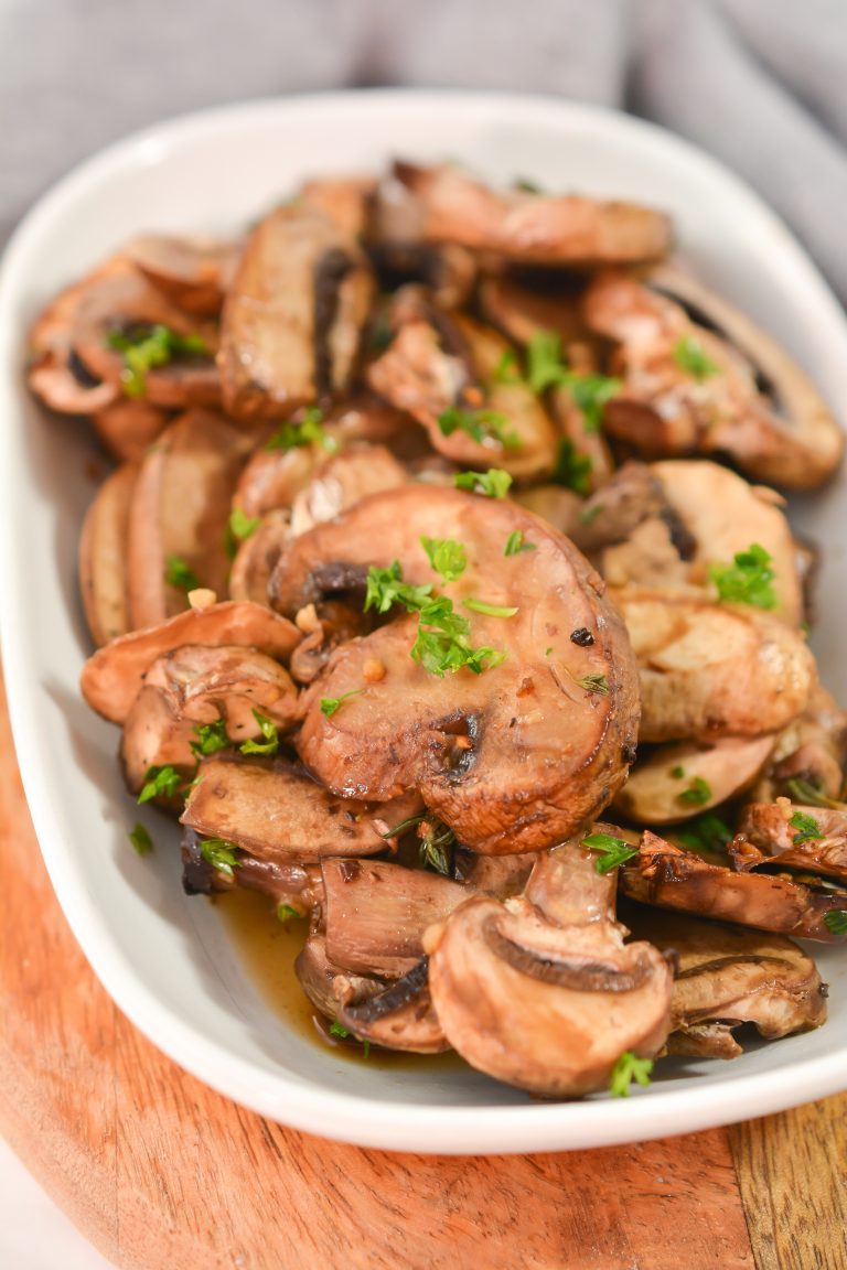 Balsamic Roasted Garlic Mushrooms - From Gate To Plate