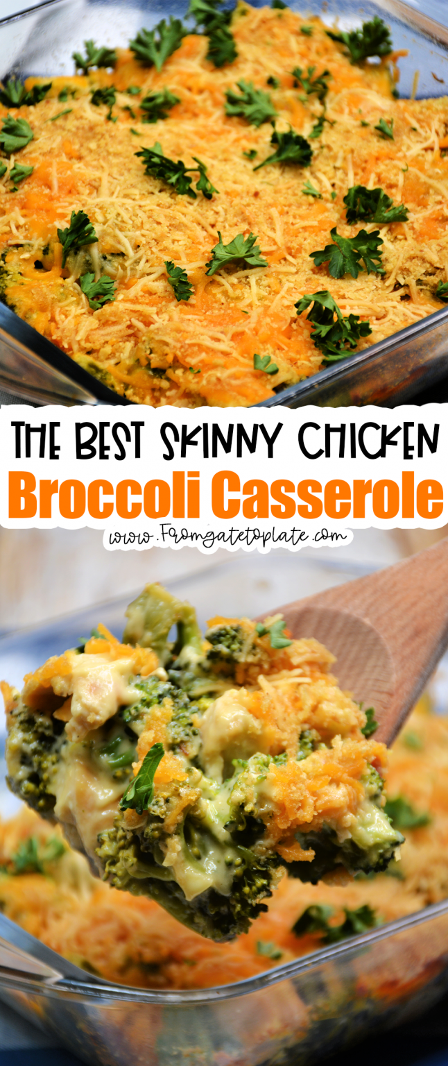 Skinny Chicken Broccoli Casserole From Gate To Plate   Skinny Chicken Broccoli Casserole PIN 646x1536 