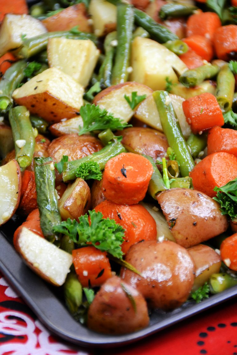 Roasted Potatoes, Carrots, and Beans - From Gate To Plate