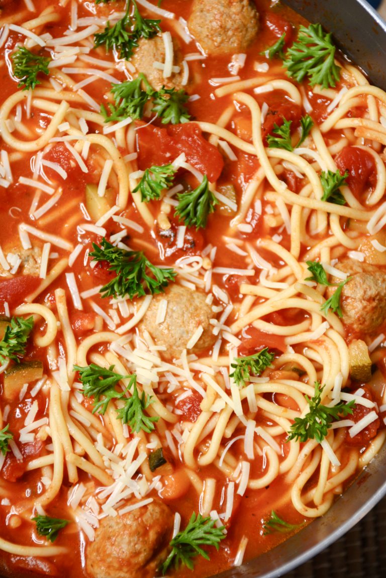Spaghetti and Meatball Soup From Gate To Plate