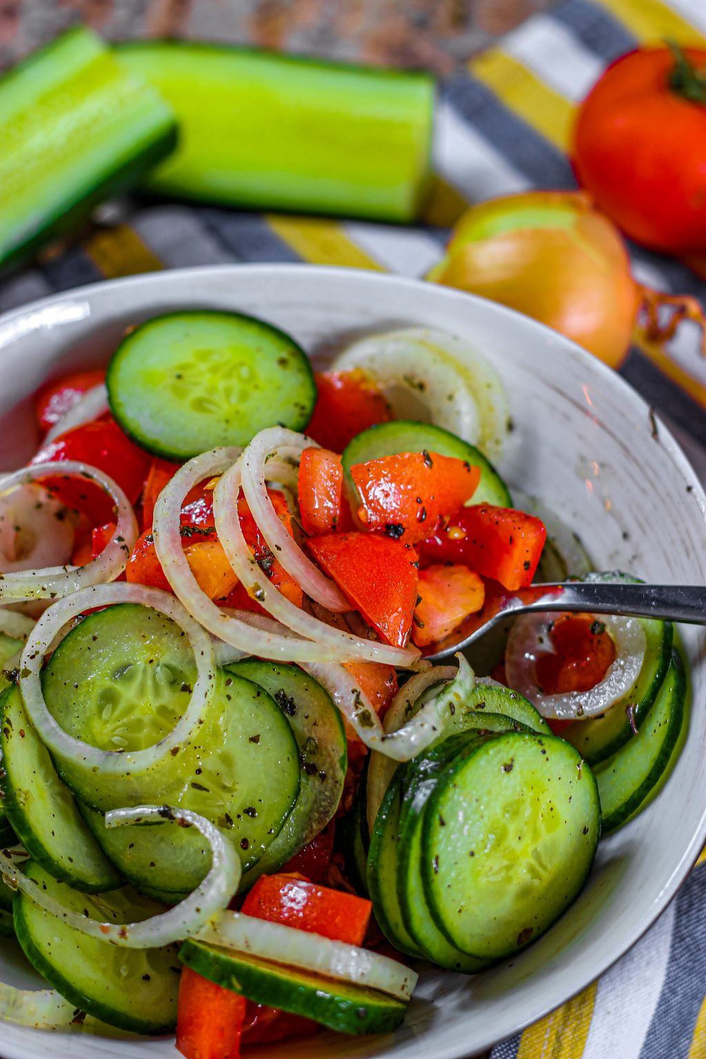 Cucumber and Tomato Salad - From Gate To Plate