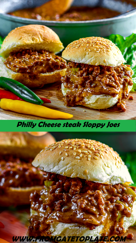 Philly Cheese steak Sloppy Joes - From Gate To Plate