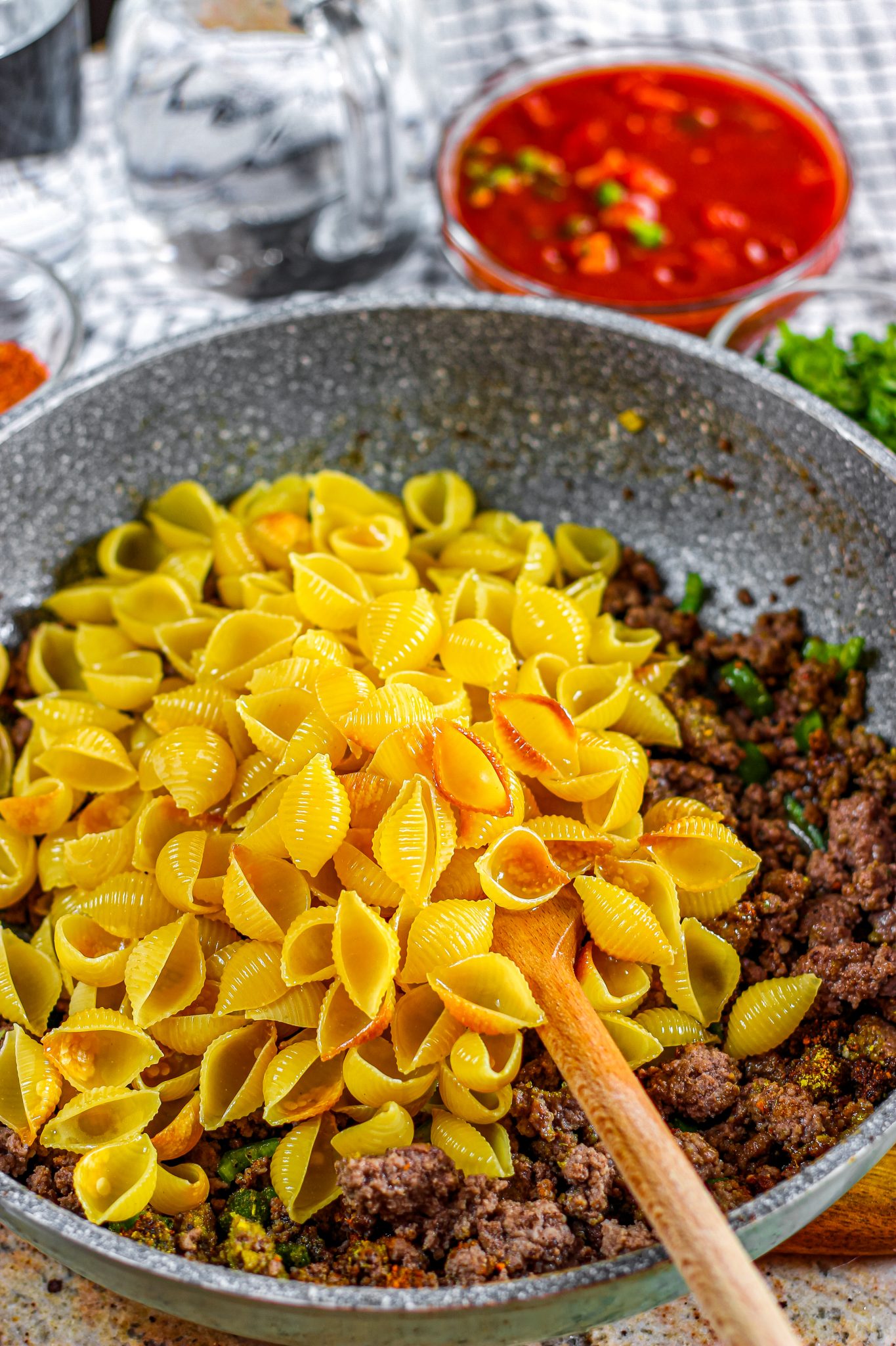 Pasta Shells with Ground Beef From Gate To Plate