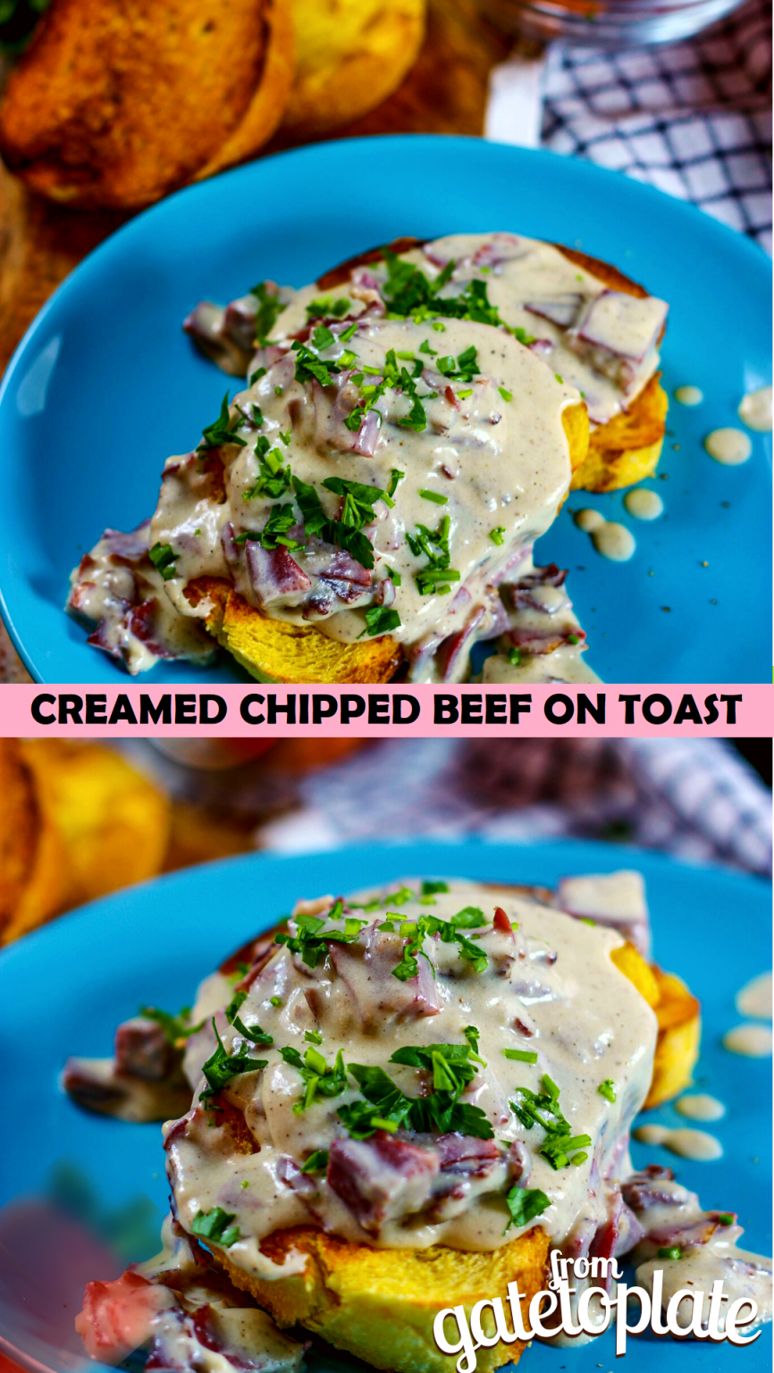Creamed Chipped Beef on Toast From Gate To Plate