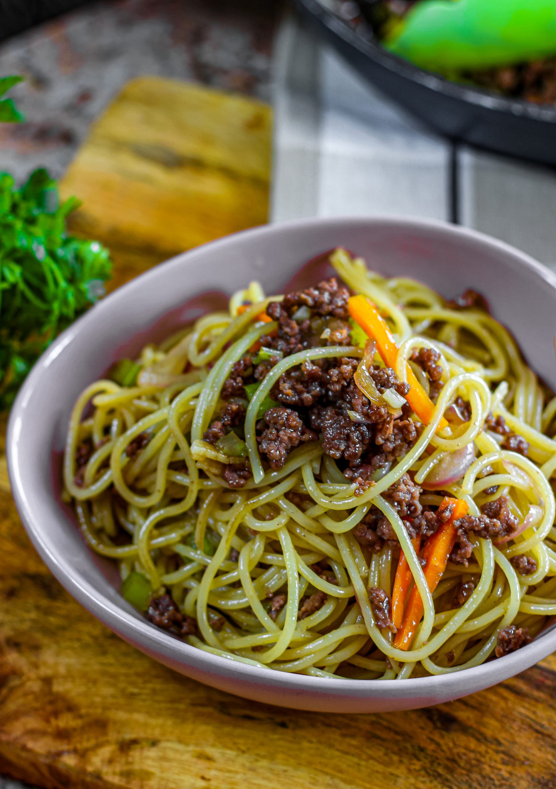 Ground Beef Lo Mein - From Gate To Plate