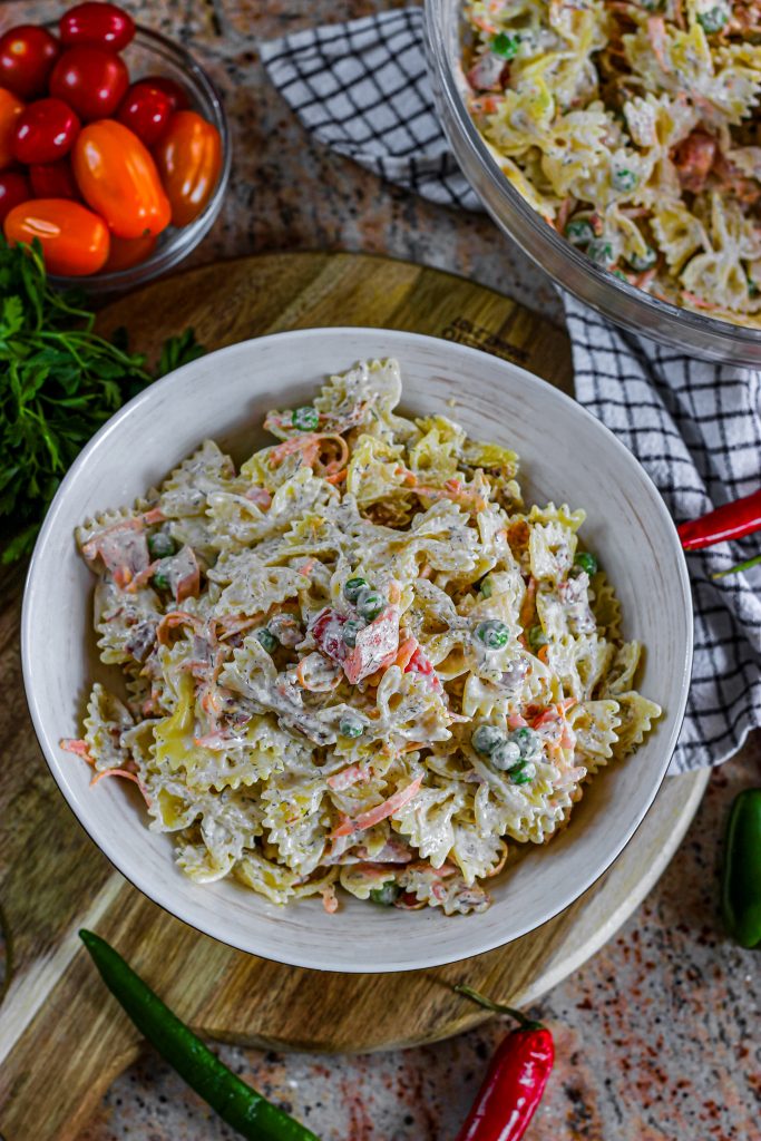 Homemade Bacon Ranch Pasta Salad - From Gate To Plate