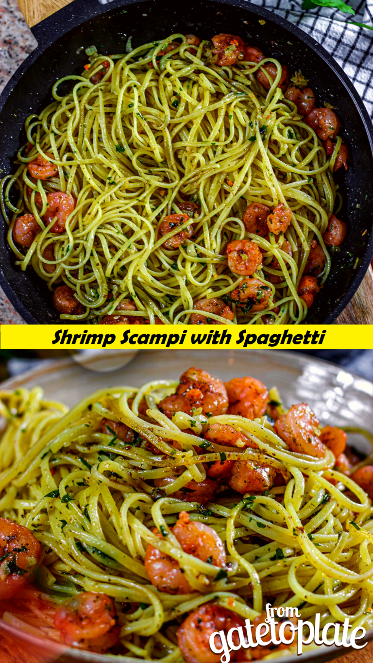 Shrimp Scampi with Spaghetti - From Gate To Plate