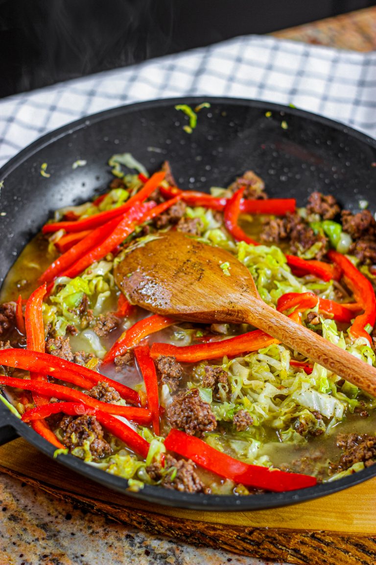 Black Pepper Beef and Cabbage Stir Fry From Gate To Plate