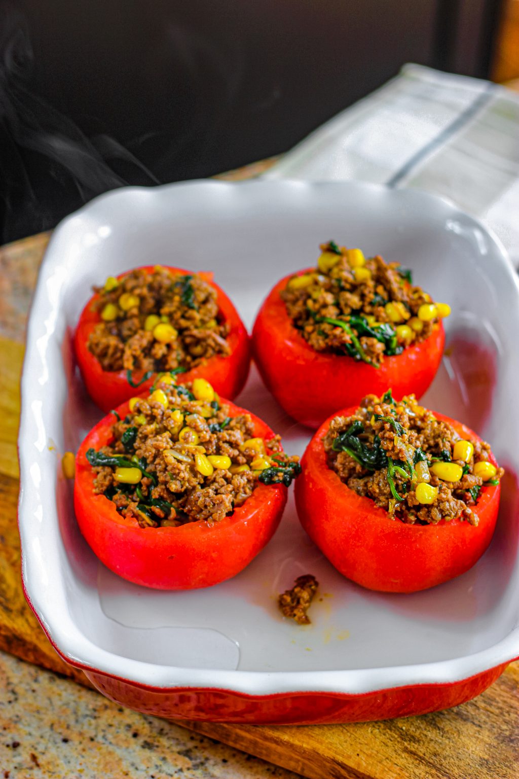 Taco stuffed tomatoes - From Gate To Plate