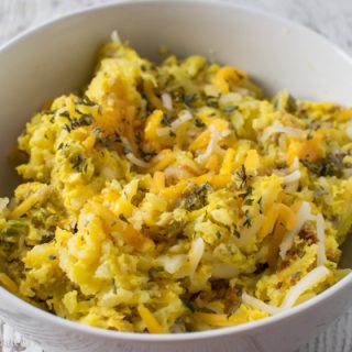 Yummy Cheesy Egg Breakfast Bake with Potatoes and Sausage