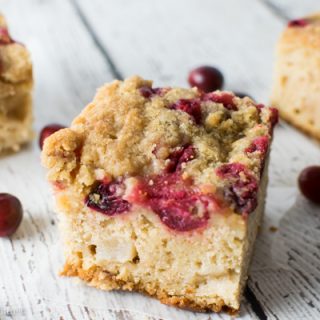 Spiced Pear and Cranberry Coffee Cake